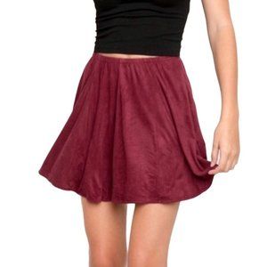Brandy Melville Suede Elastic Mini Skirt